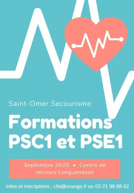 affiche formation PSC1 et PSE1